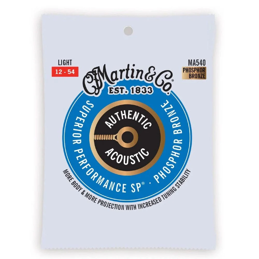 Martin MA540 Authentic Phosphor Bronze Superior Performance Acoustic Guitar String - .12-.54