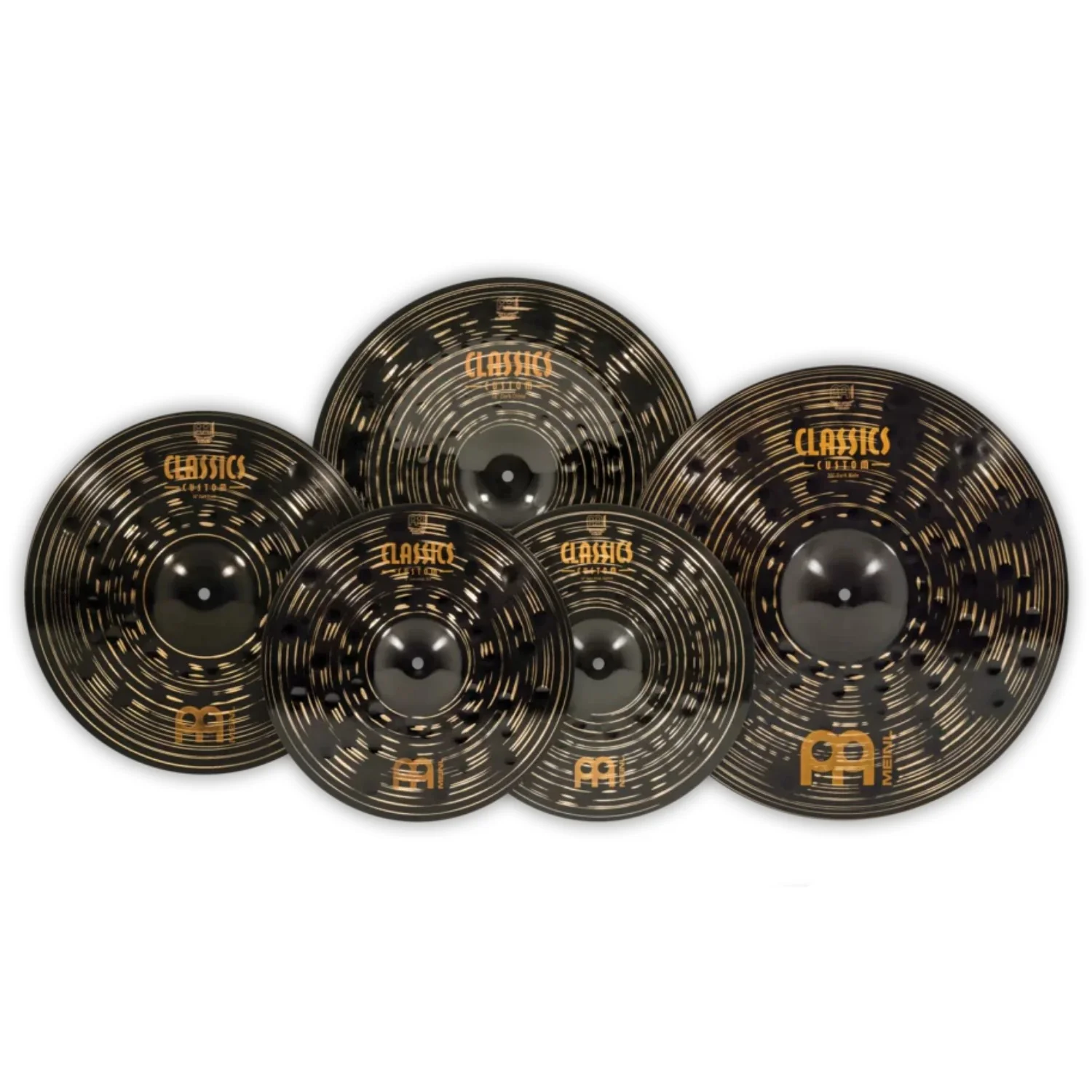 Meinl CCD-CS1 Classics Custom Dark 14"HH 16"Cr 18"Ch 20"Rd Cymbals Set - Image 2