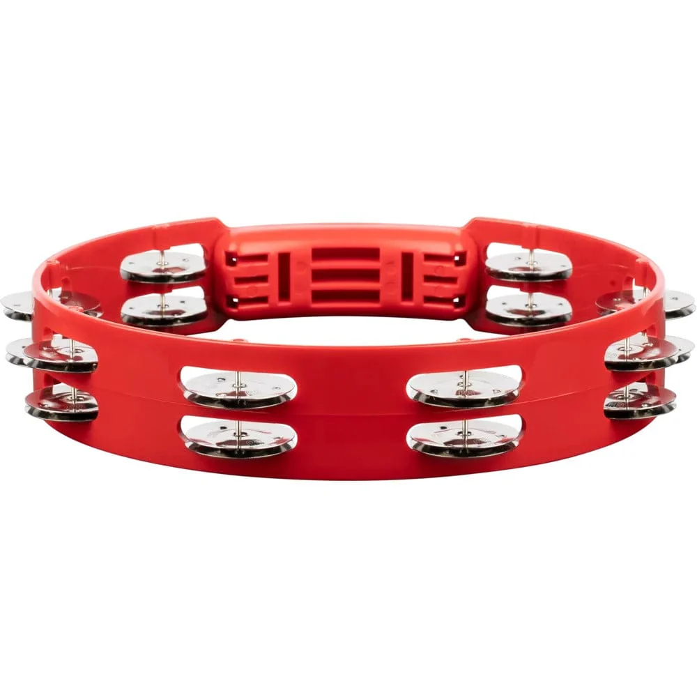 Meinl HTT10R 10" Headliner Series Plastic Stainless Steel Jingles 2 Rows Tambourine - Red - Image 4