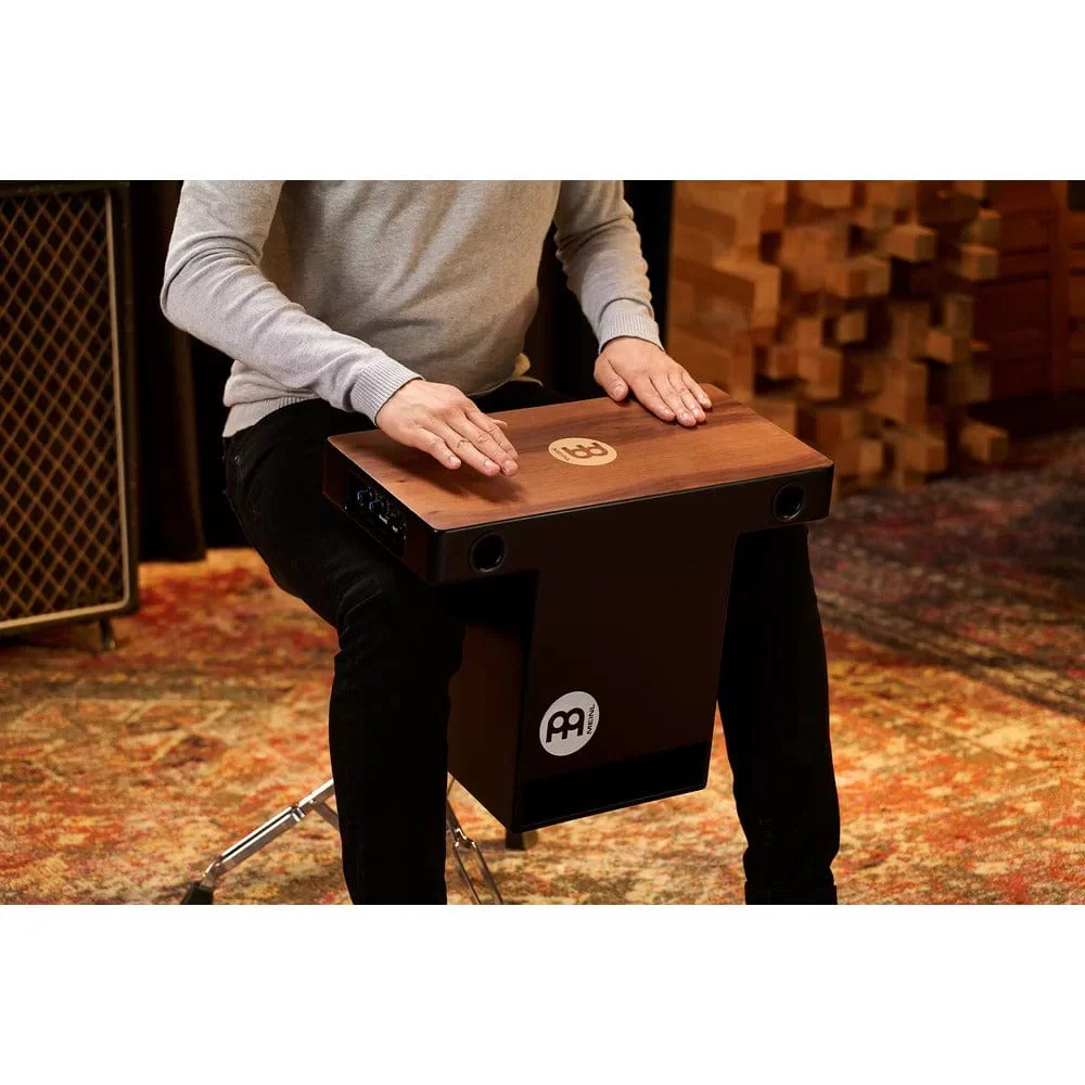 Meinl PTOPCAJ2WN Slaptop Series Turbo Cajon with Pick-Up - Walnut - Image 8