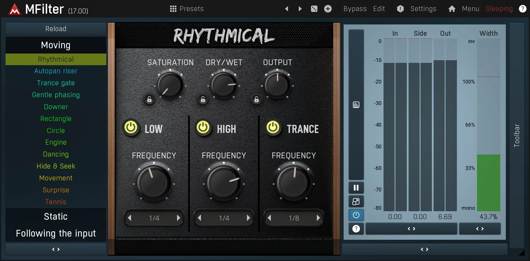 MELDA MFilter Filter – Professional Audio Software & Plugin
