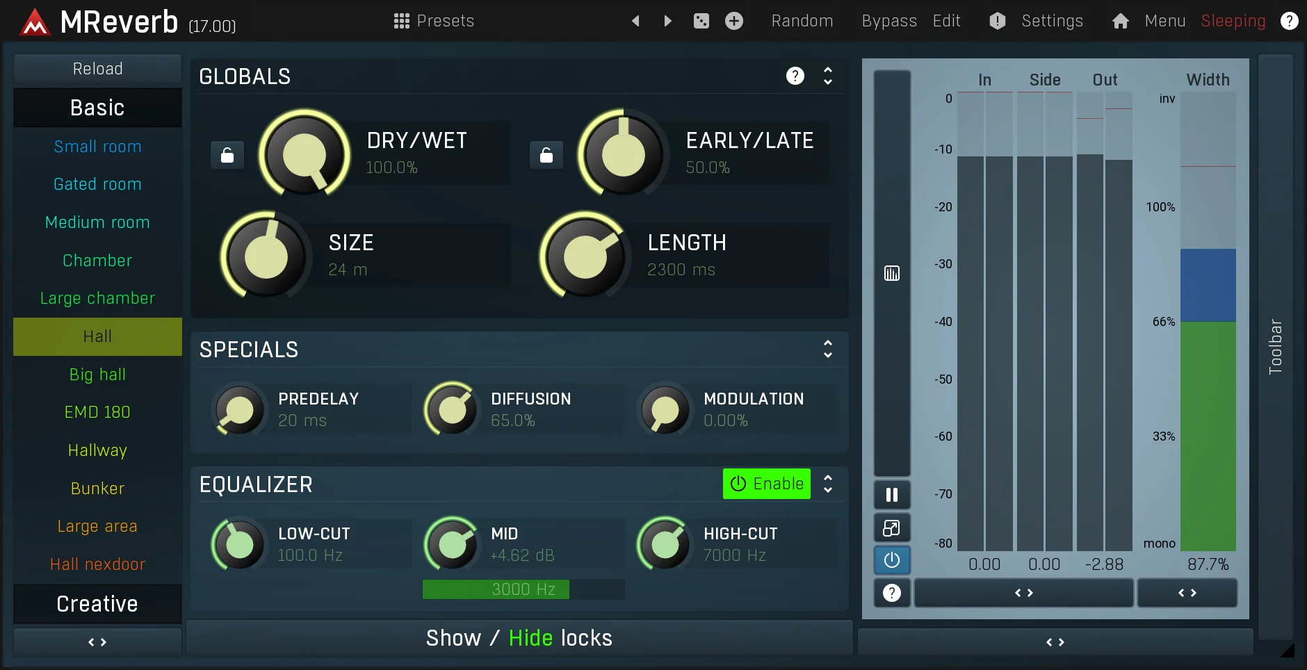 MELDA MReverb Reverb – Professional Audio Software & Plugin