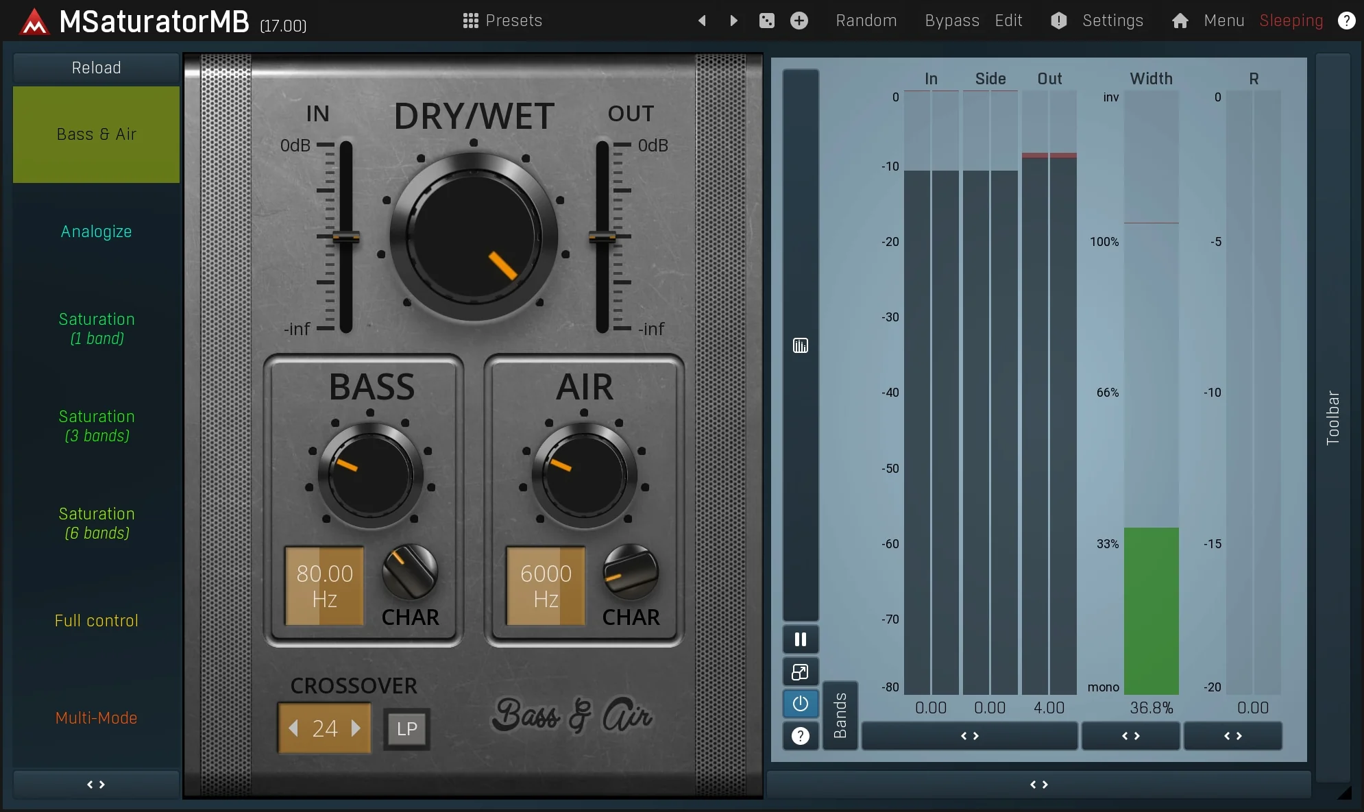 MELDA MSaturatorMB Saturator – Professional Audio Software & Plugin