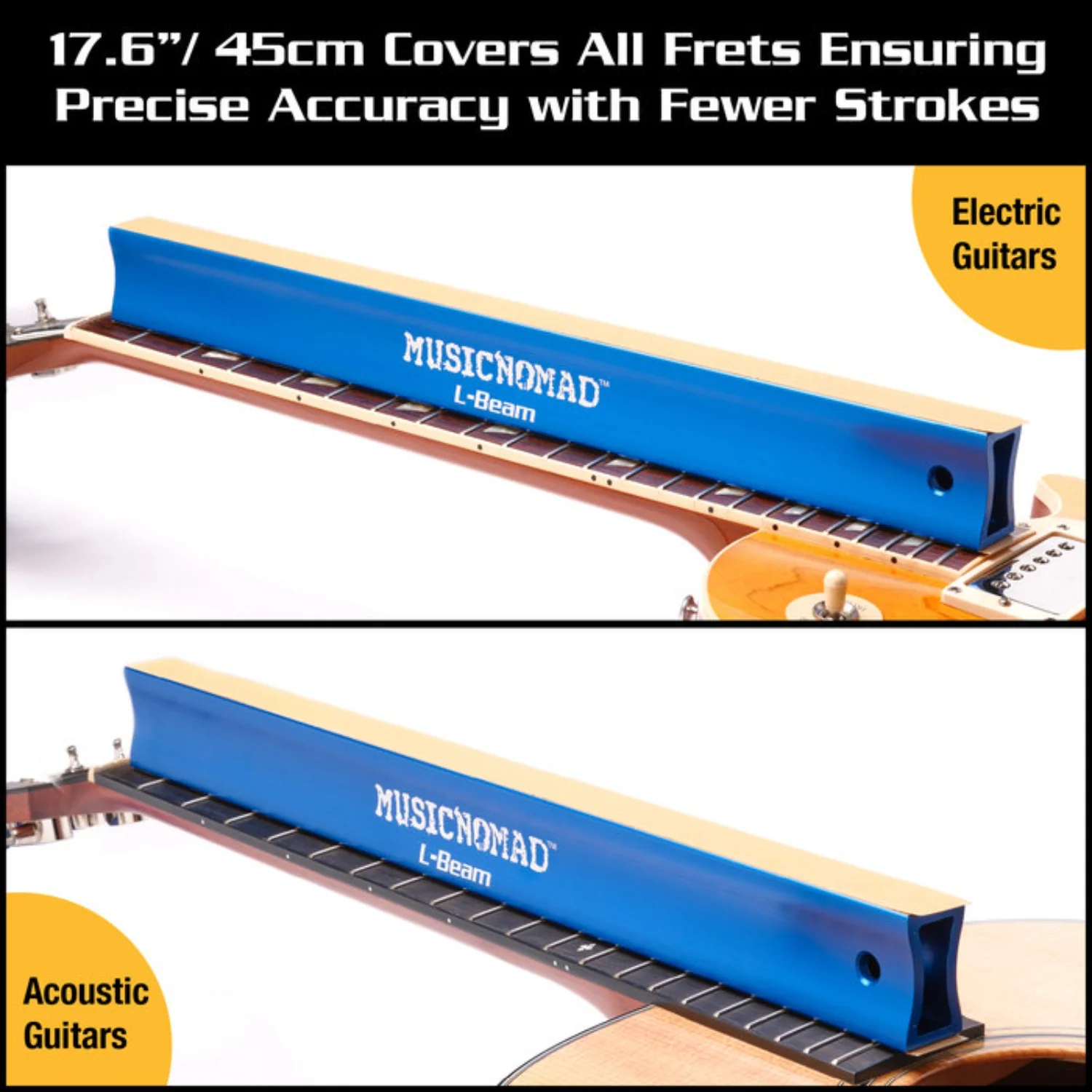 Music Nomad Leveling L-Beam 17.6"Fret Leveler - Image 11