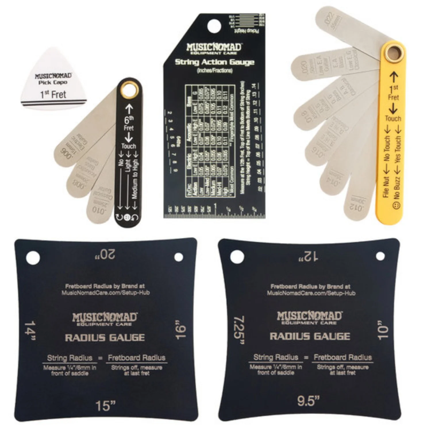 Music Nomad MN604 Precision Setup Gauge Set - 6 Piece