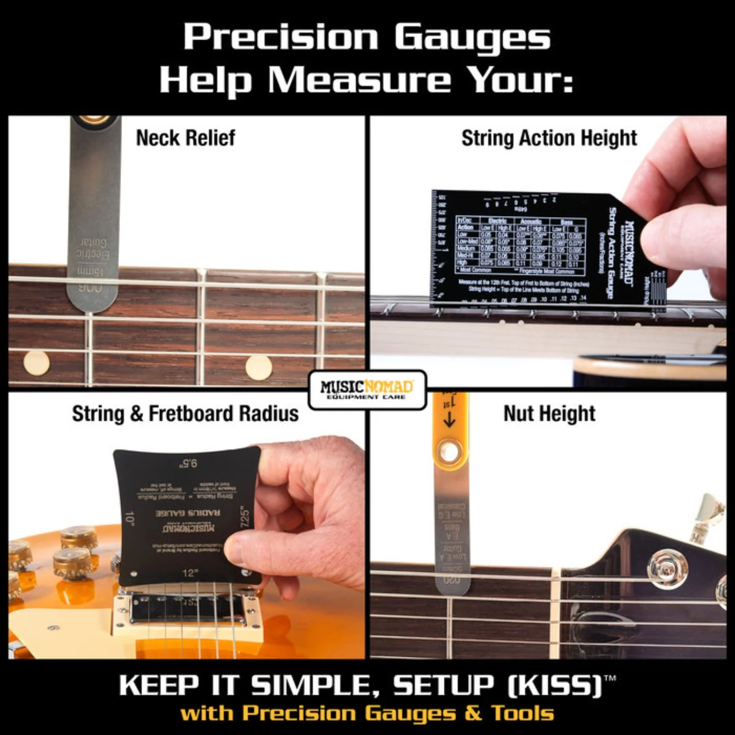 Music Nomad MN604 Precision Setup Gauge Set - 6 Piece - Image 2