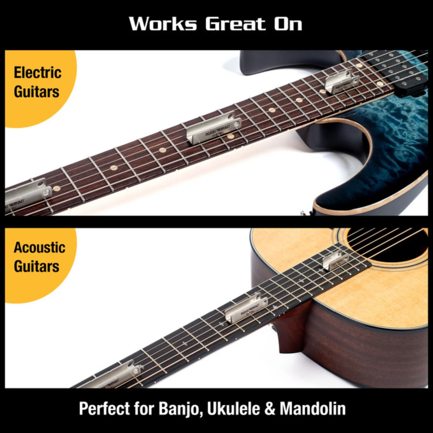 Music Nomad MN813 Diamond U-File for Leveling Single Guitar Fret Leveler - Pack of 3 - Image 6