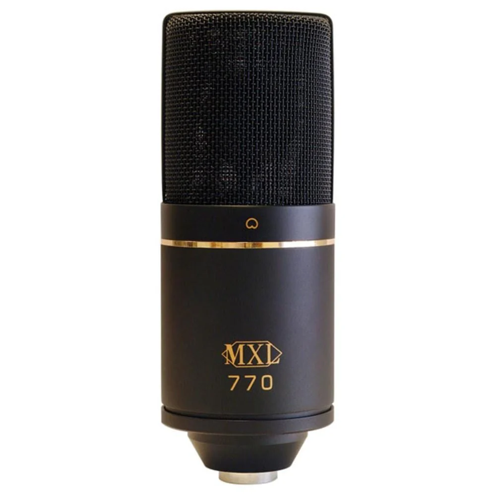 MXL 770 Condenser Microphone Complete Bundle Integrated Pop Filter With Shockmount Kit - Image 2