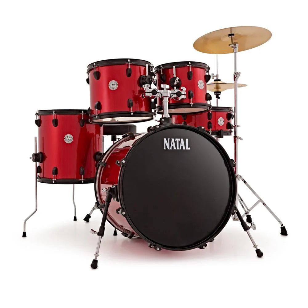Natal K-EVB-F20 Evolution Fusion 5-Piece Acoustic Drum Kit with Hardware & Cymbals - Image 8