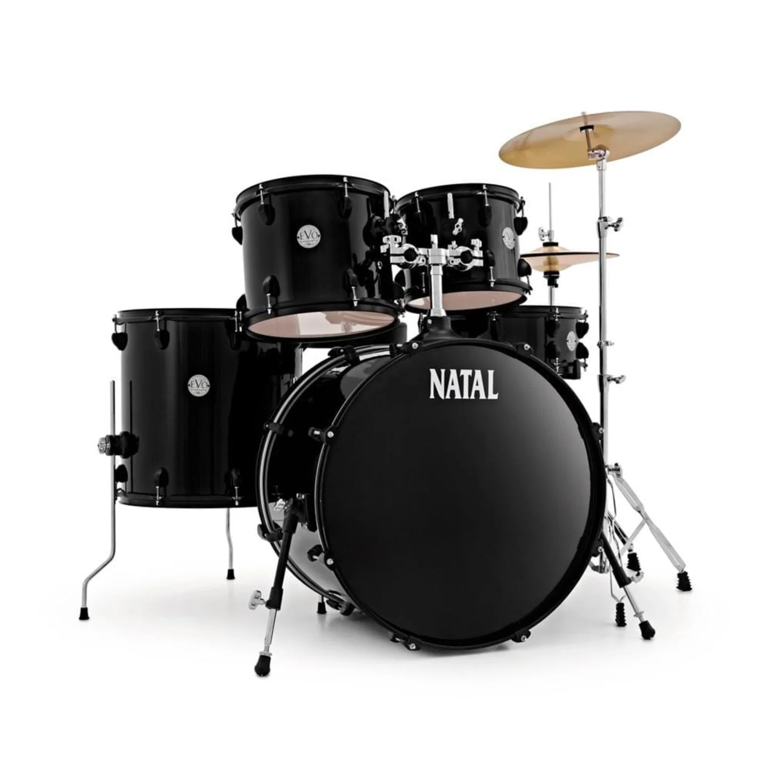 Natal K-EVB-UF22 Evolution 5-Piece Shell Pack Acoustic Drum Kit with Hardware & Cymbals - Image 5