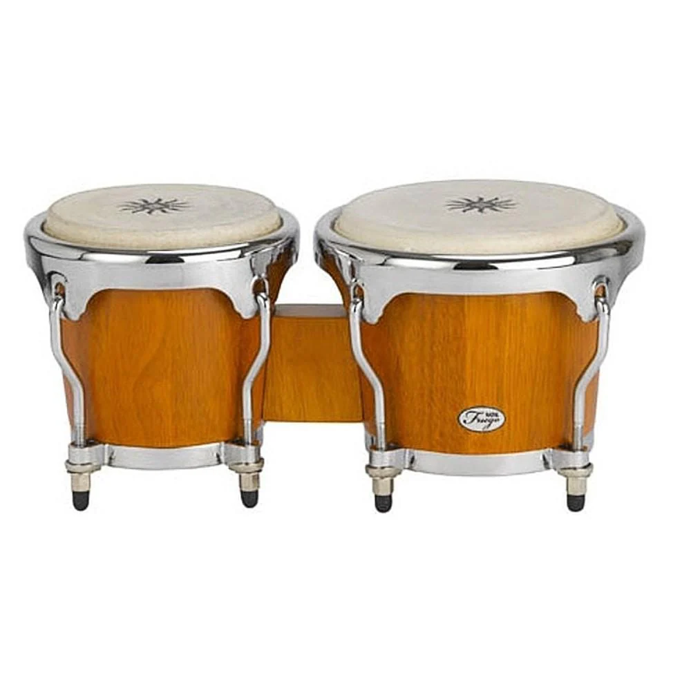 Natal NFU67 Fuego Natural Wood Bongos With Chrome Plated Hardware - Image 2