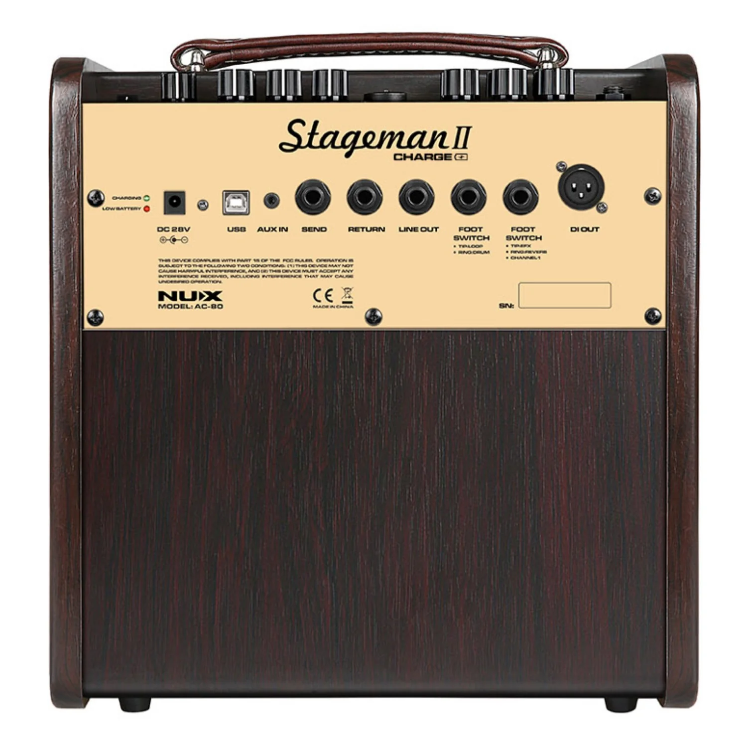 Nux AC-80 Stageman II Battery Powered Acoustic Combo Guitar Amplifiers - Image 4
