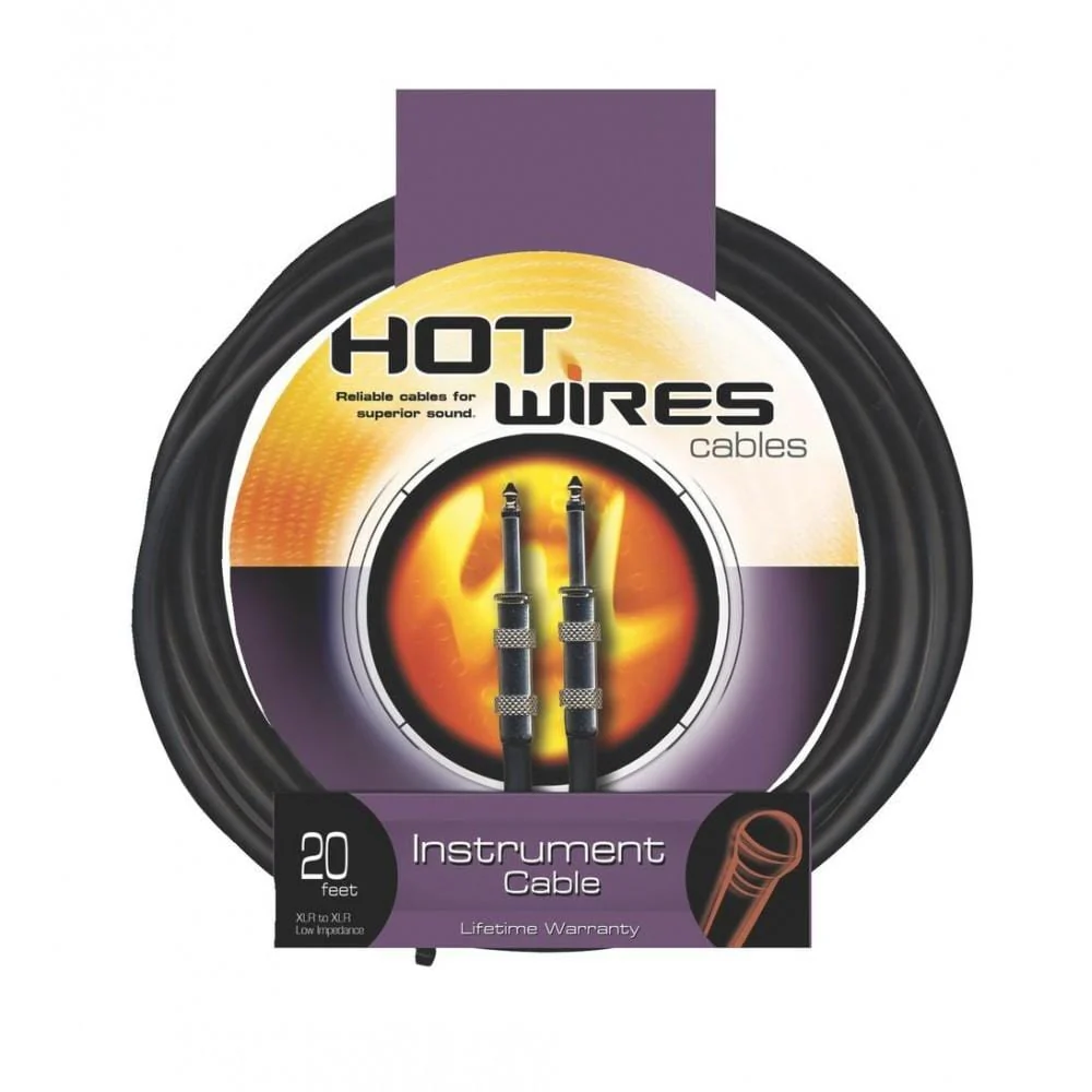 Onstage HW IC 10 Hot Wires 10 Inch Standard Instrument Cable