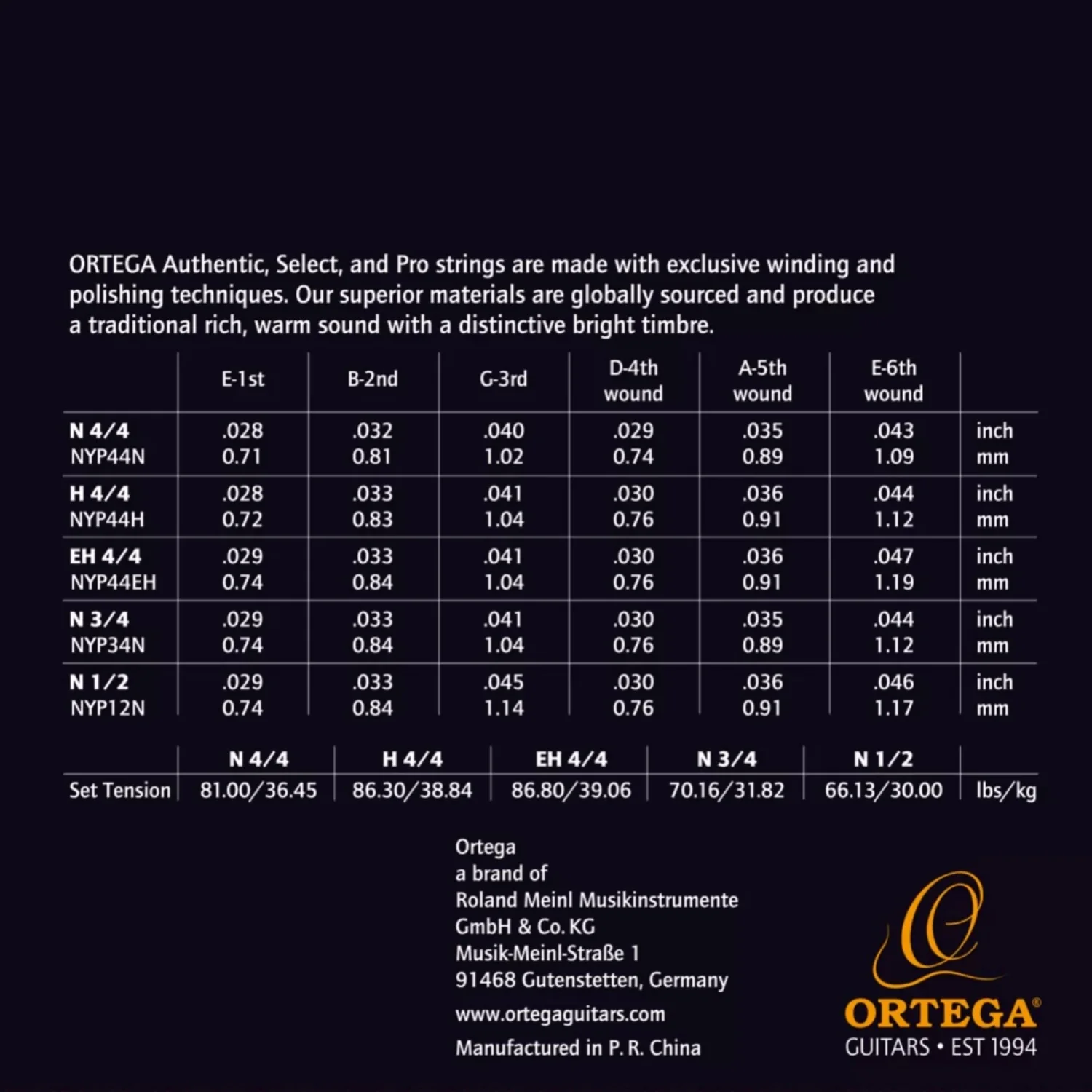 Ortega NYP44N Silver Plated Normal Tension Classical Guitar Strings - Image 2