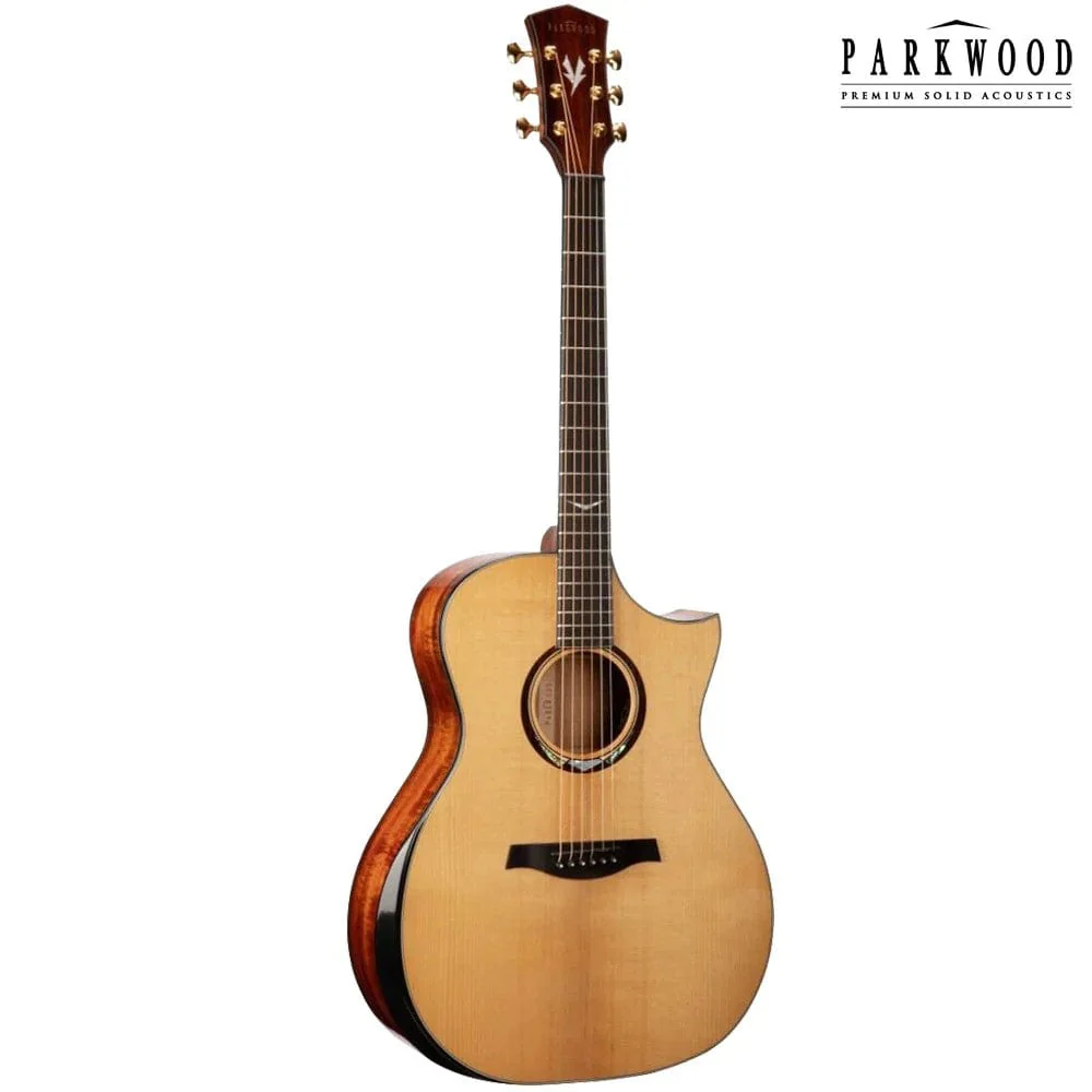 Parkwood GA980ADK GA Series Grand Auditorium Cutaway Electro Acoustic Guitar with Case - Image 3