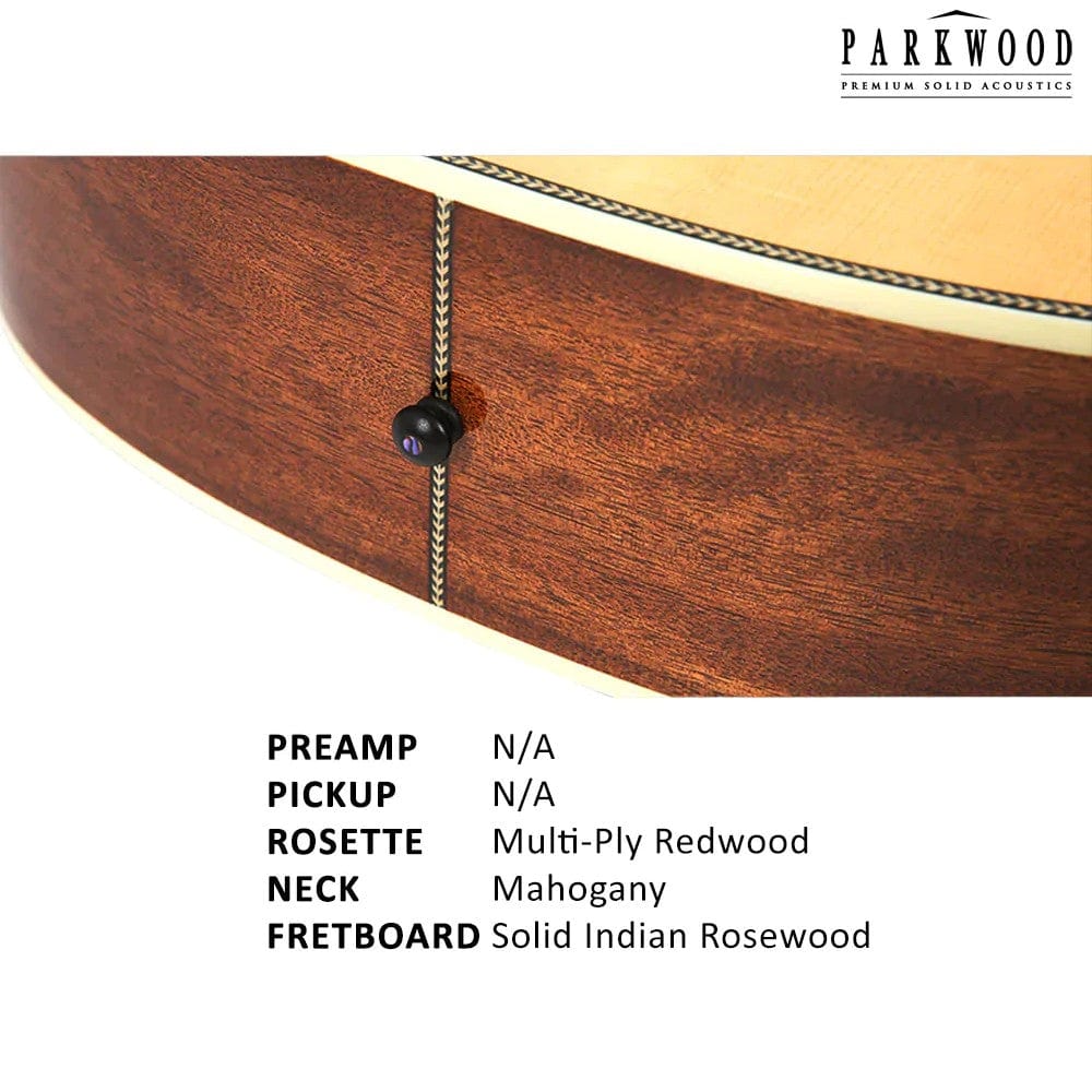 Parkwood P620 OM Orchestra Acoustic Guitar with Case - Image 4