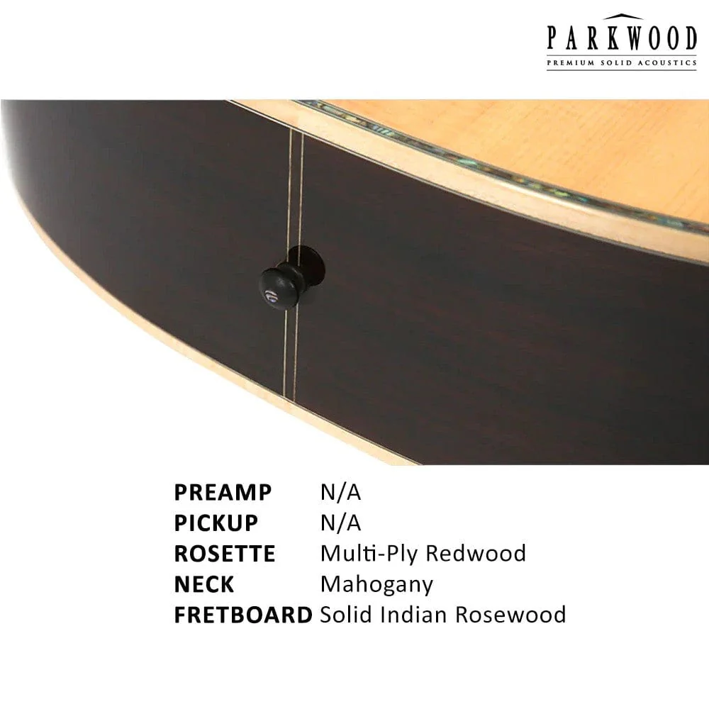 Parkwood P820ADK OM Orchestra Acoustic Guitar with Case - Image 4