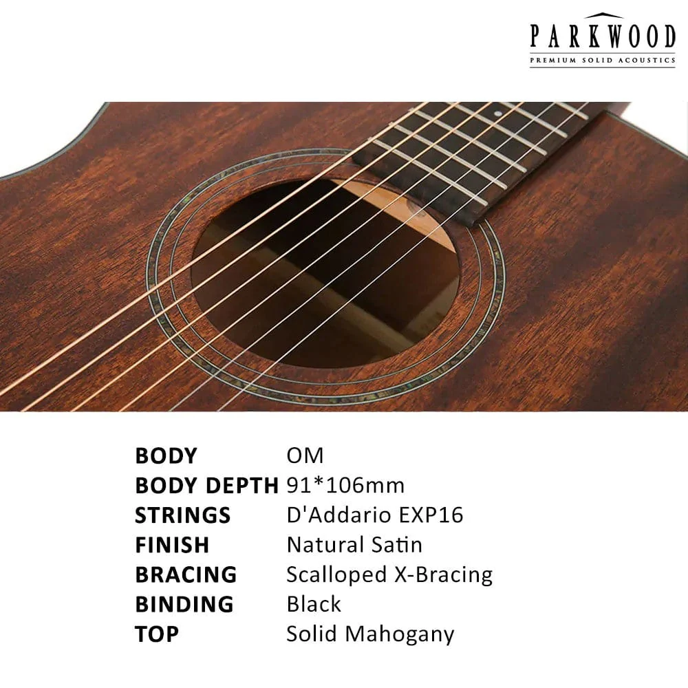 Parkwood S22M OM Orchestra Acoustic Guitars with Gigbag - Image 3