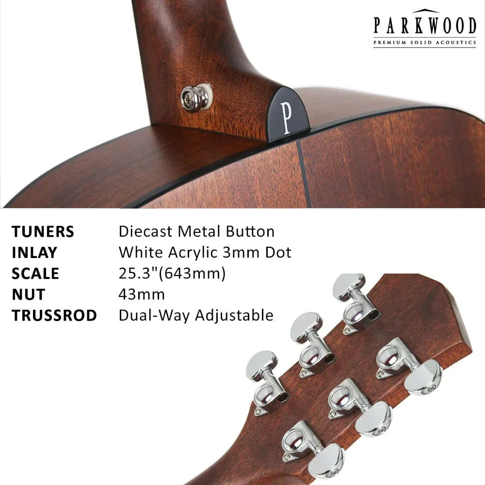 Parkwood S22M OM Orchestra Acoustic Guitars with Gigbag - Image 5