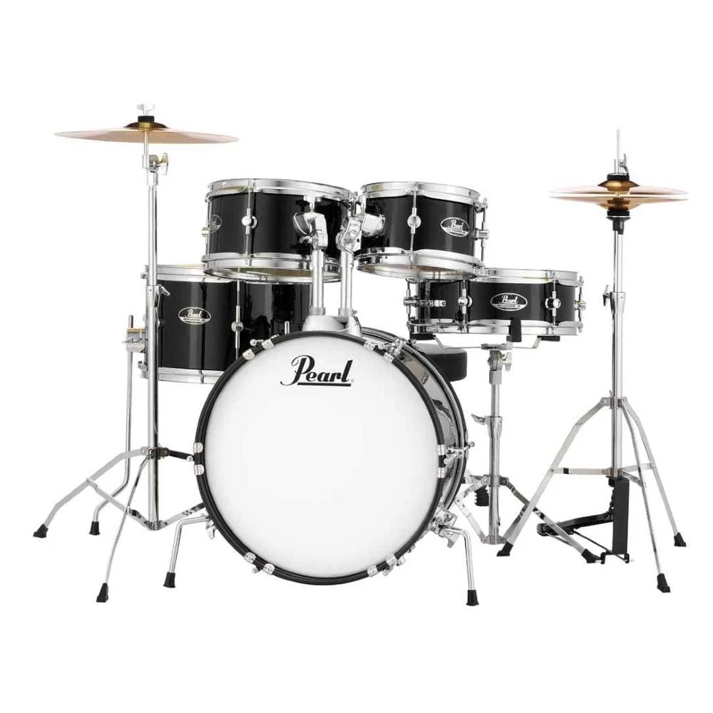 Pearl RSJ465C/C(31) 5 Pcs Drum Set Roadshow Junior - Jet Black - Image 2
