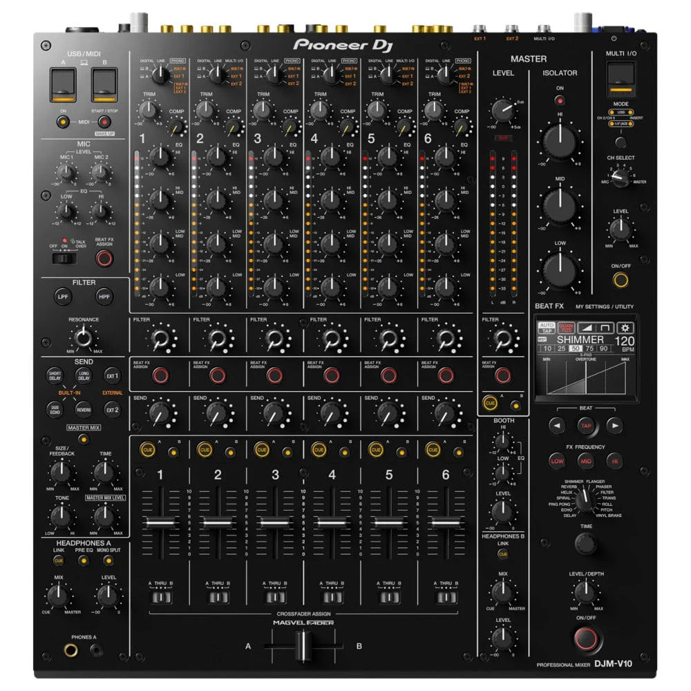 Pioneer DJMV10 Creative Style 6-Channel Professional DJ Mixer