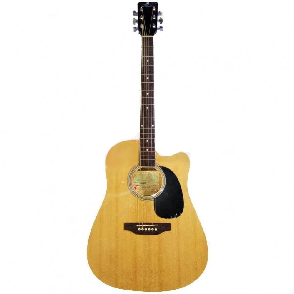 Pluto HW41C-201P Jumbo Cutaway Electro Acoustic Guitar With Gigbag, Picks, Strap, Cloth & Ebook - Image 2