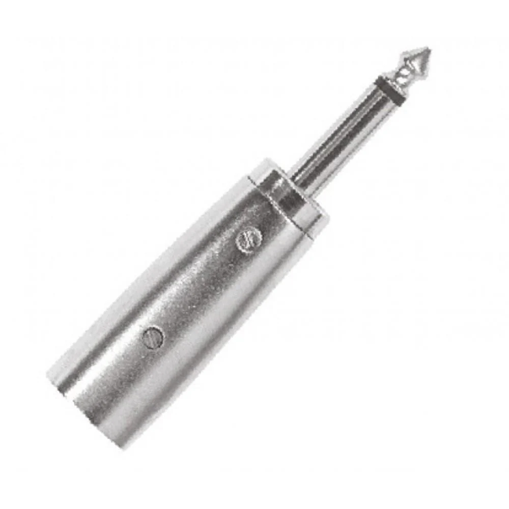 Proel AT300 3 Pole XLR Male Plug to 6.3mm Mono Jack Male Plug Metal Adapter