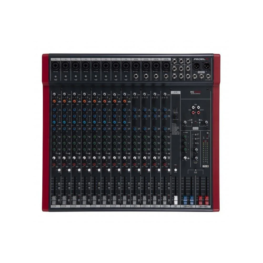 Proel MQ16USB 12 Channel Compact Mixer With FX and USB