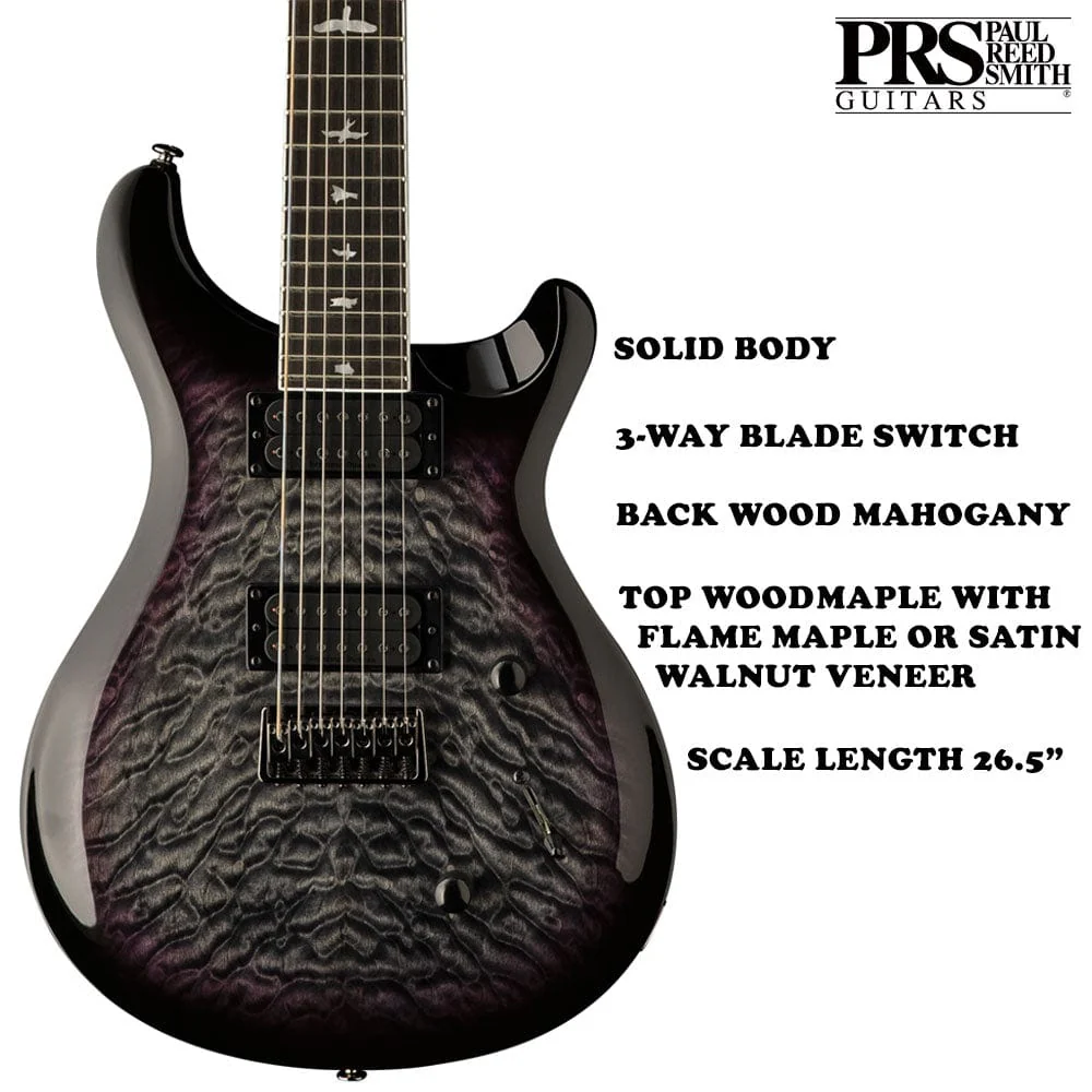 PRS SE Mark Holcomb SVN Signature 7-String Electric Guitar with Gigbag - Image 3