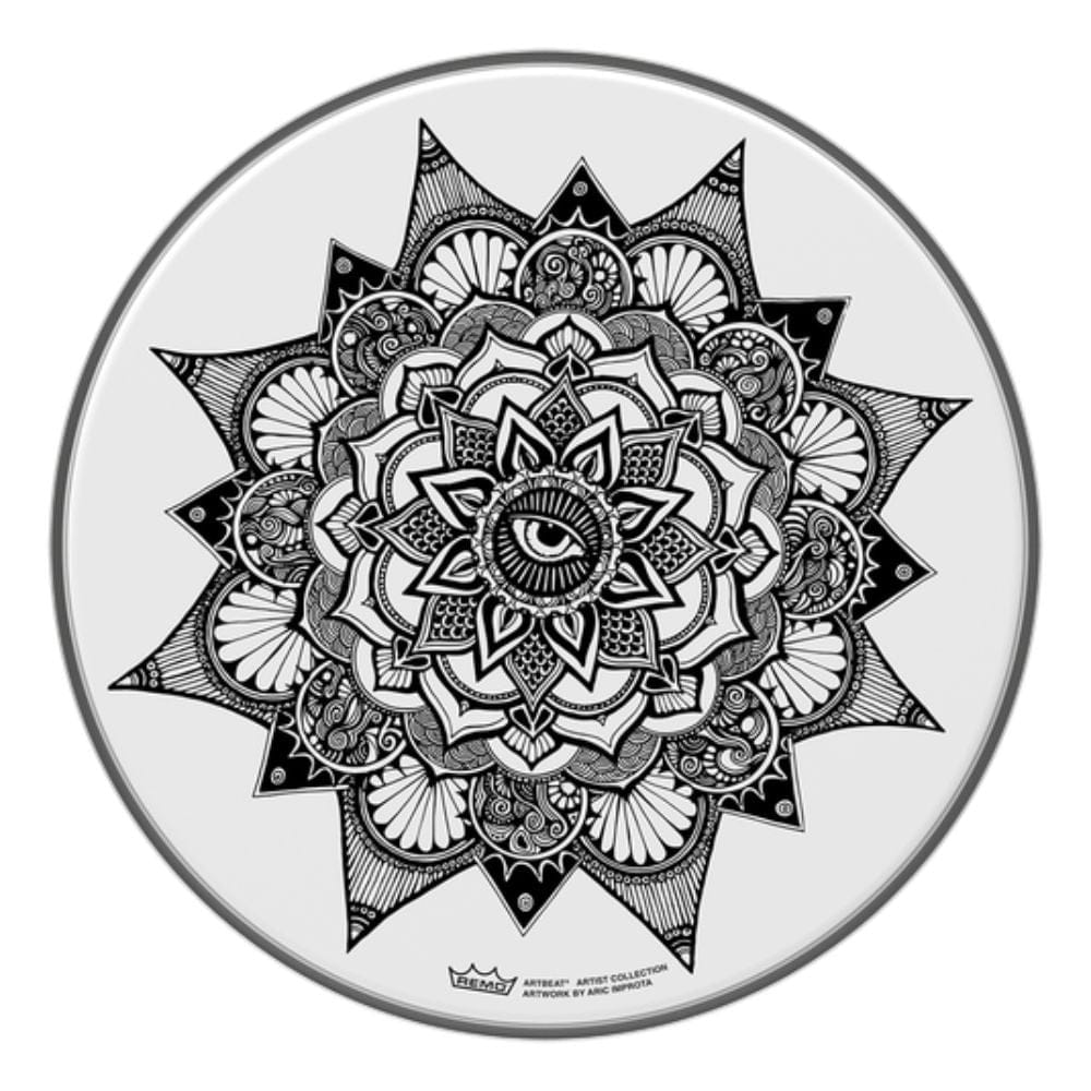 Remo SKYNDEEP SUEDE ARTBEAT Artist Collection Drumhead ARIC IMPROTA, DILATE, 14"