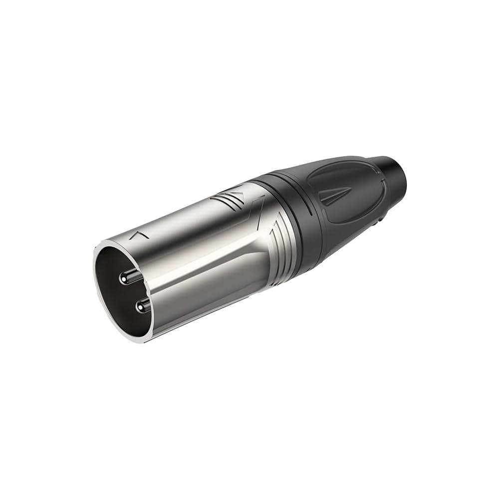 Roxtone RX3M-NT 3 Pole XLR Male Nickel Plated Shell With Tin Plated Contacts Connector