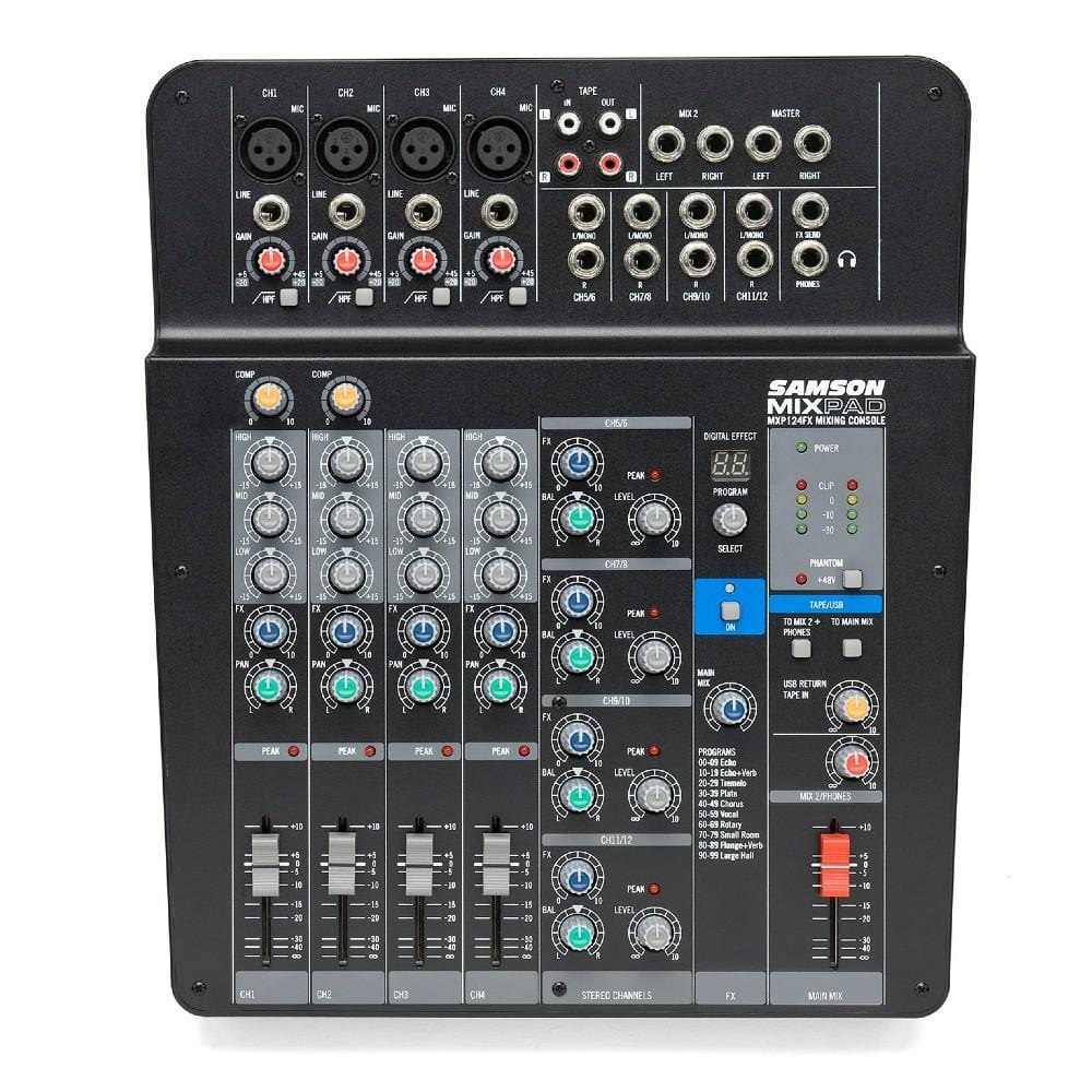 Samson MXP 124FX 12 Input Analog Stereo Mixer - Image 2