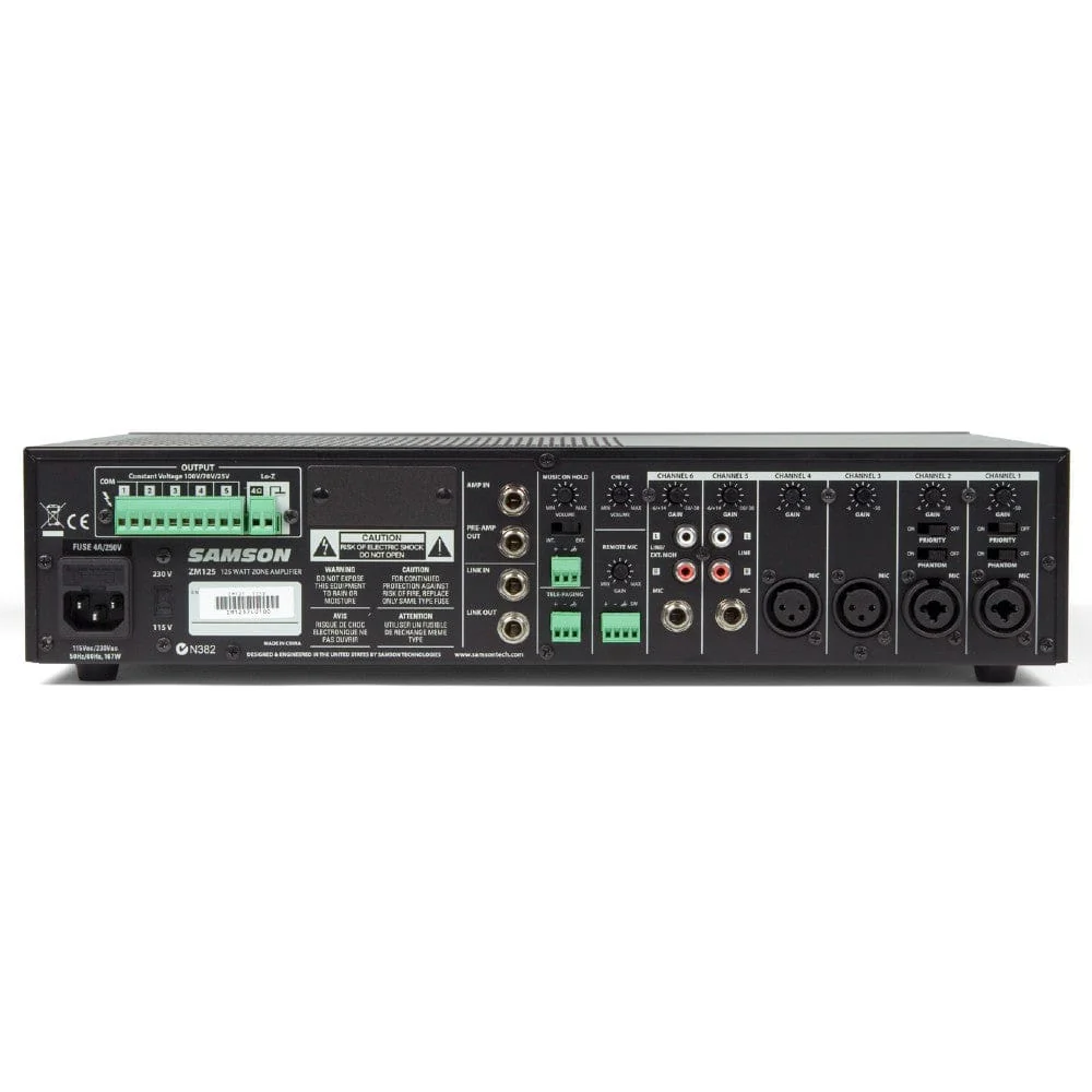 Samson ZM125 Zone Mixer / Amplifier - Image 2