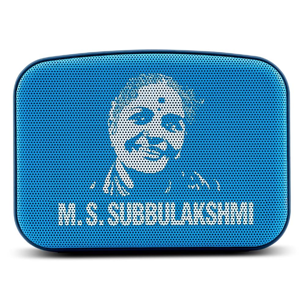Saregama Carvaan Mini MS Subbulakshmi- Portable Music Player With Bluetooth/FM/AM/AUX- Aqua Blue