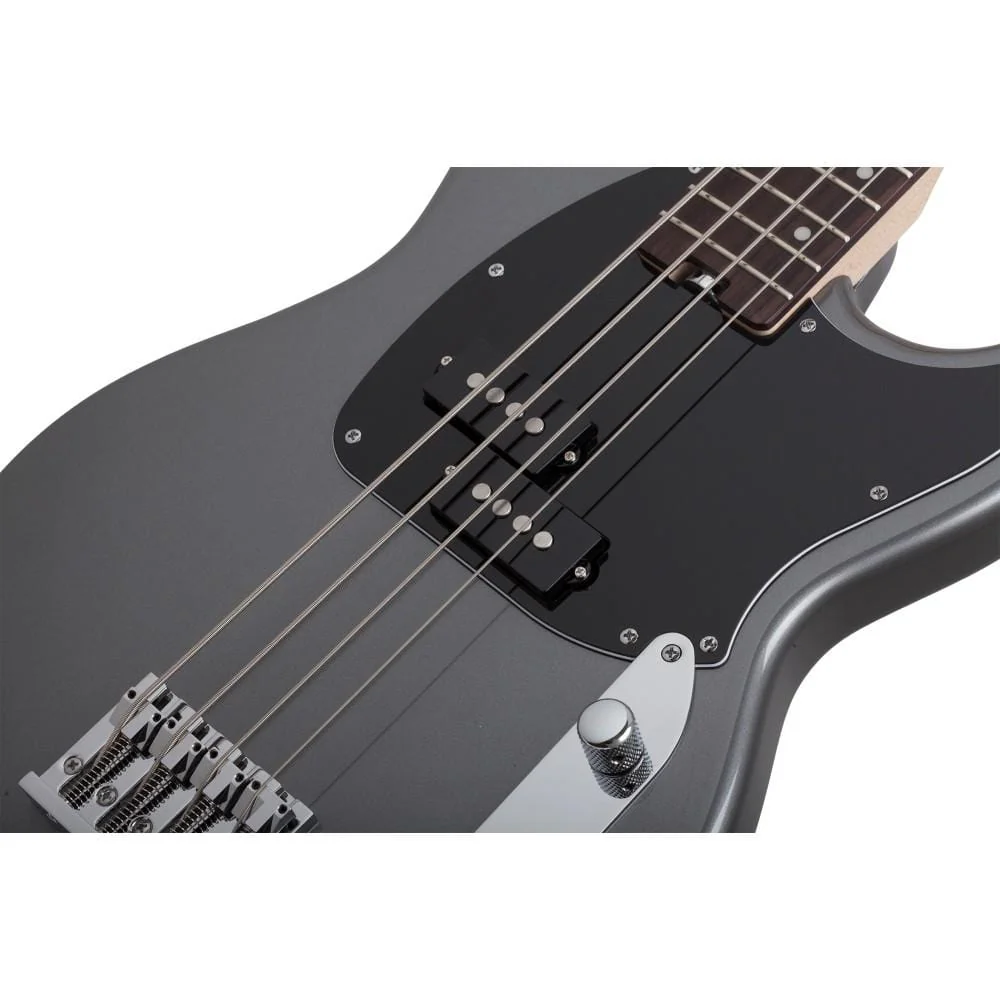 Schecter Banshee Bass 4-String Bass Guitar- Carbon Grey - Image 4
