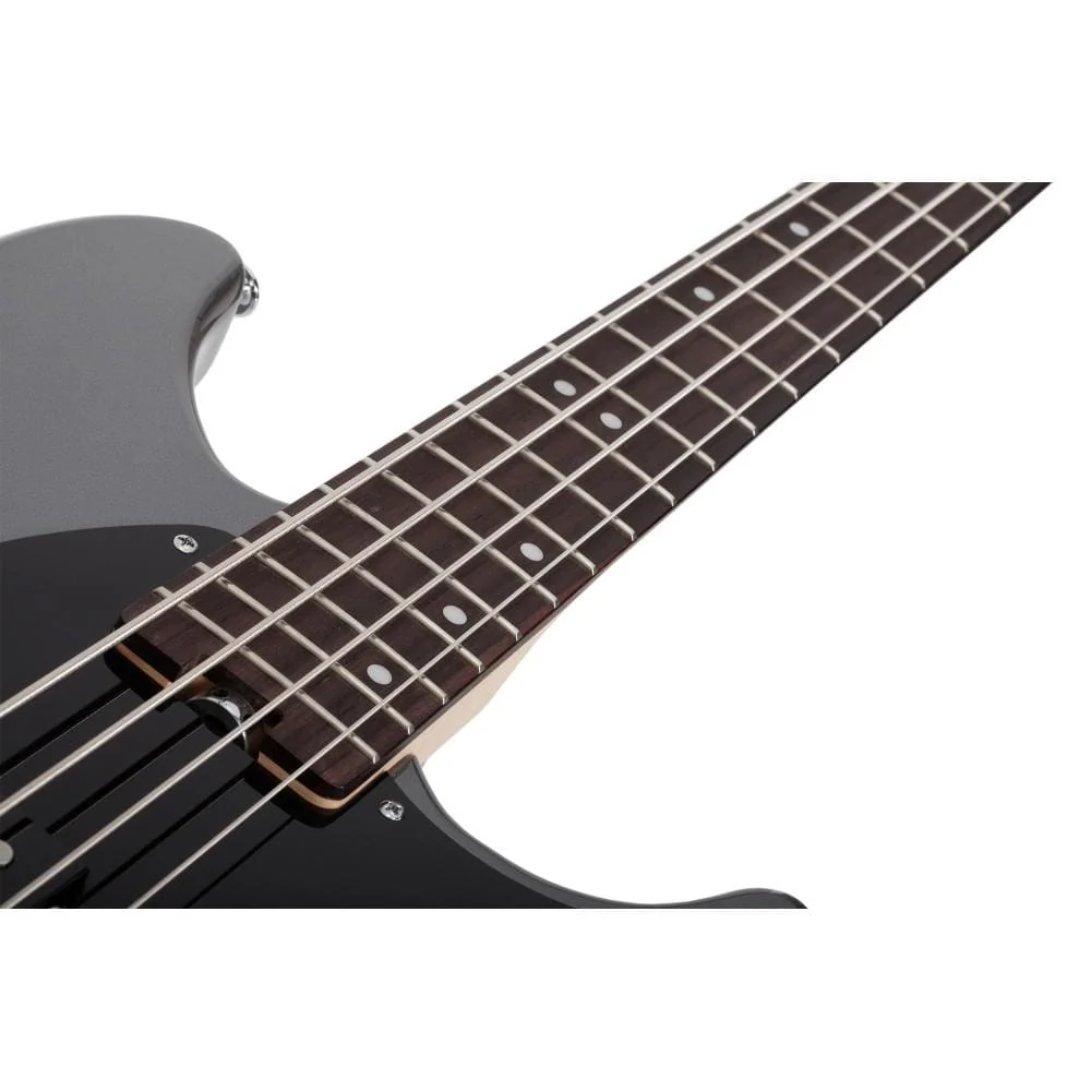Schecter Banshee Bass 4-String Bass Guitar- Carbon Grey - Image 6