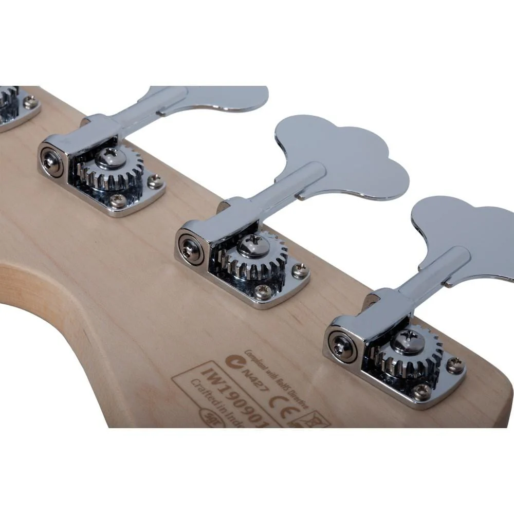 Schecter Banshee Bass 4-String Bass Guitar- Carbon Grey - Image 7