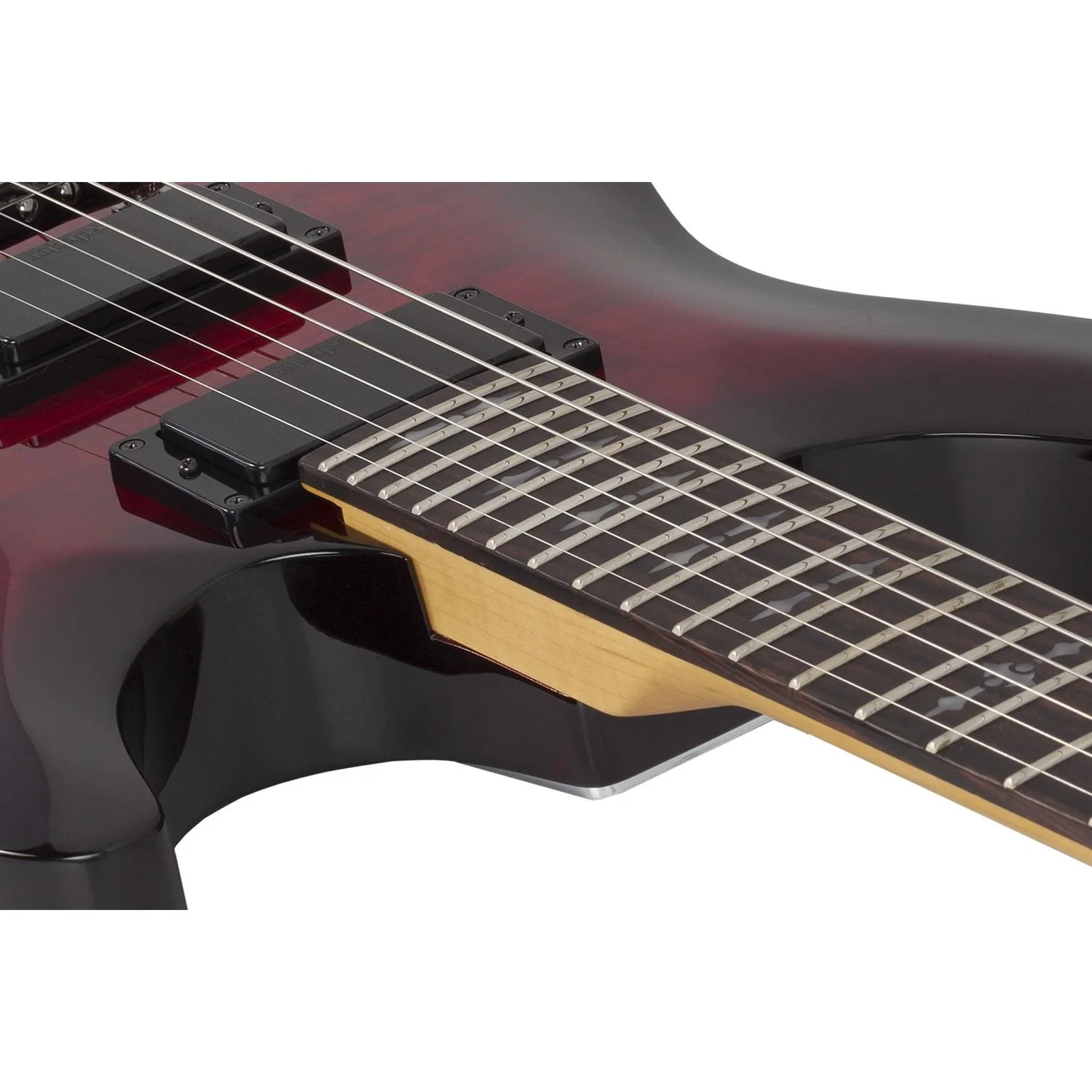 Schecter Demon 6 Flamed Maple Top 6-String Electric Guitar - Crimson Red Burst - Image 2
