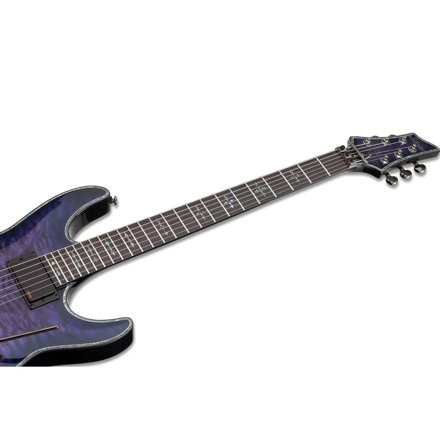 Schecter Hellraiser C-1 FR Electric Guitar - Trans Purple Burst - Image 5