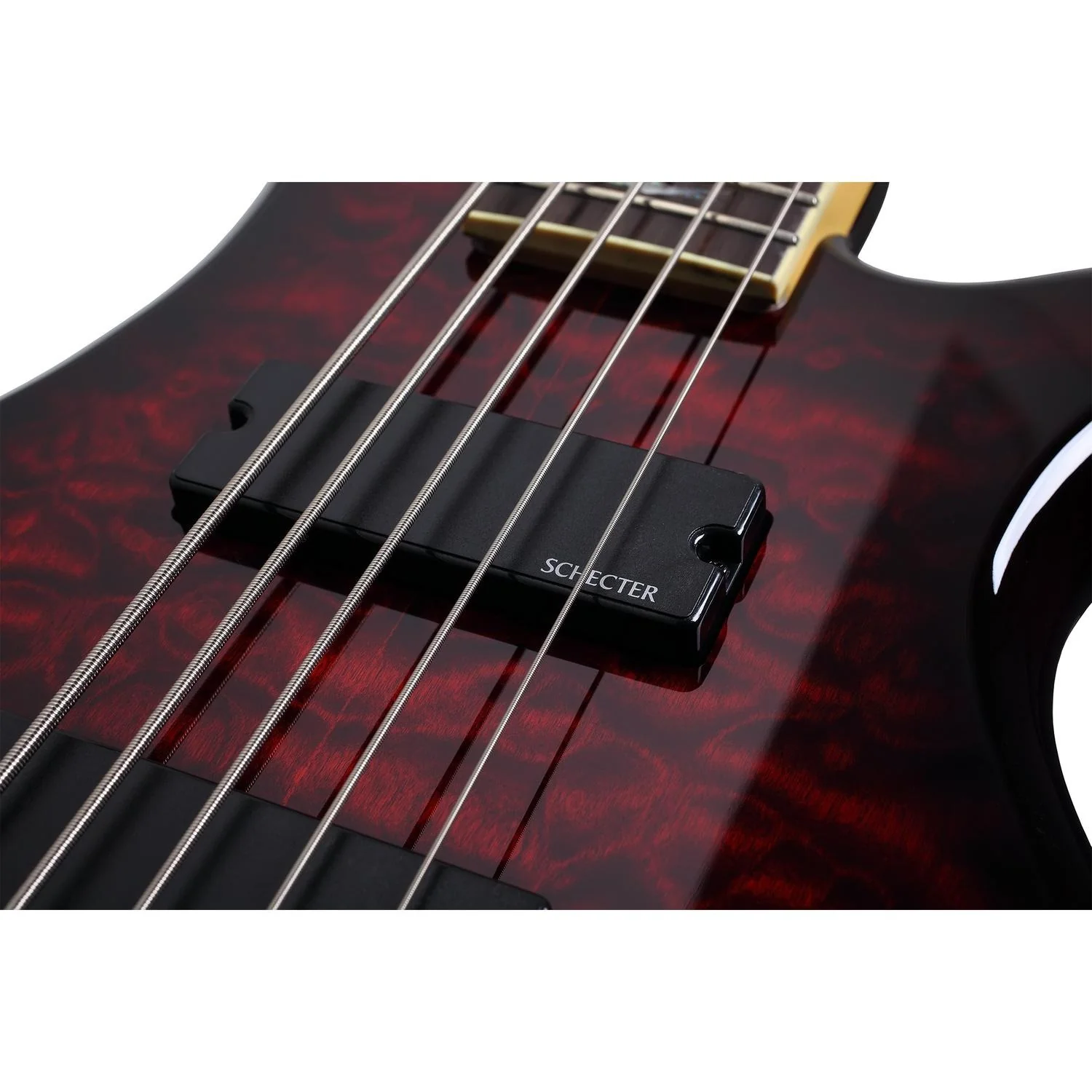Schecter Stiletto Extreme-5 5-String Bass Guitar - Black Cherry - Image 4