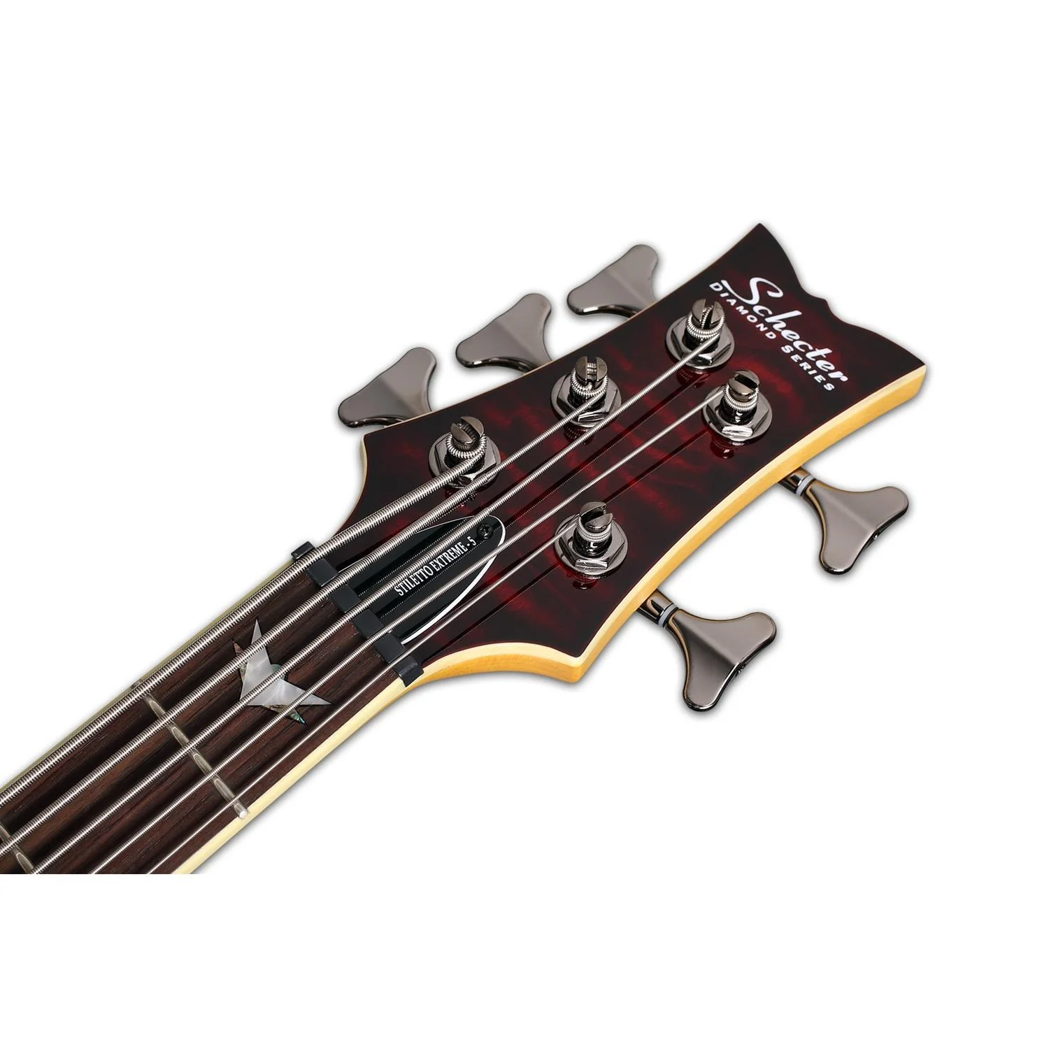 Schecter Stiletto Extreme-5 5-String Bass Guitar - Black Cherry - Image 5