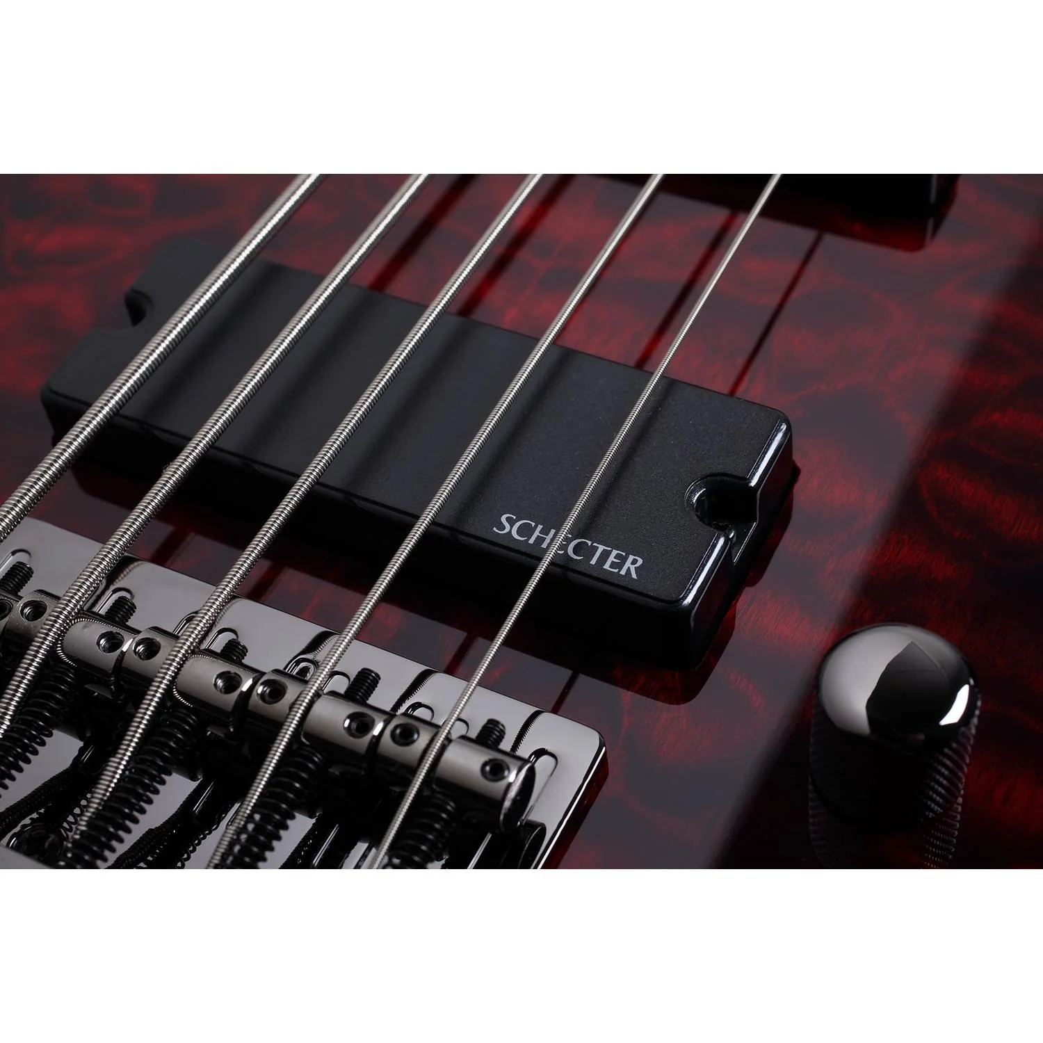 Schecter Stiletto Extreme-5 5-String Bass Guitar - Black Cherry - Image 7