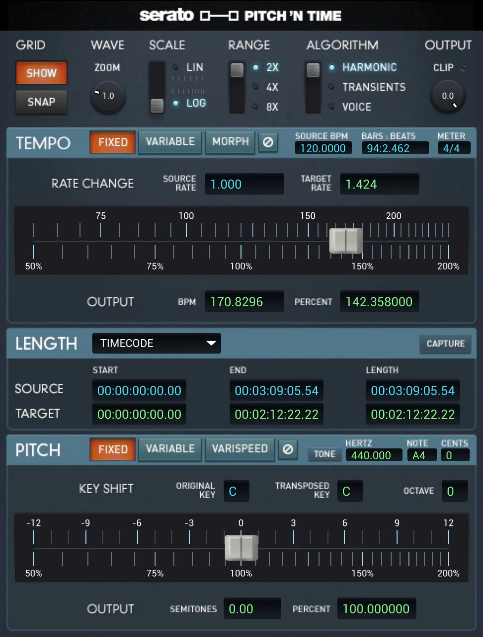 Serato Pitch 'n Time Pro Advanced Time-Stretching & Pitch-Shifting Software – Professional Audio Software & Plugin