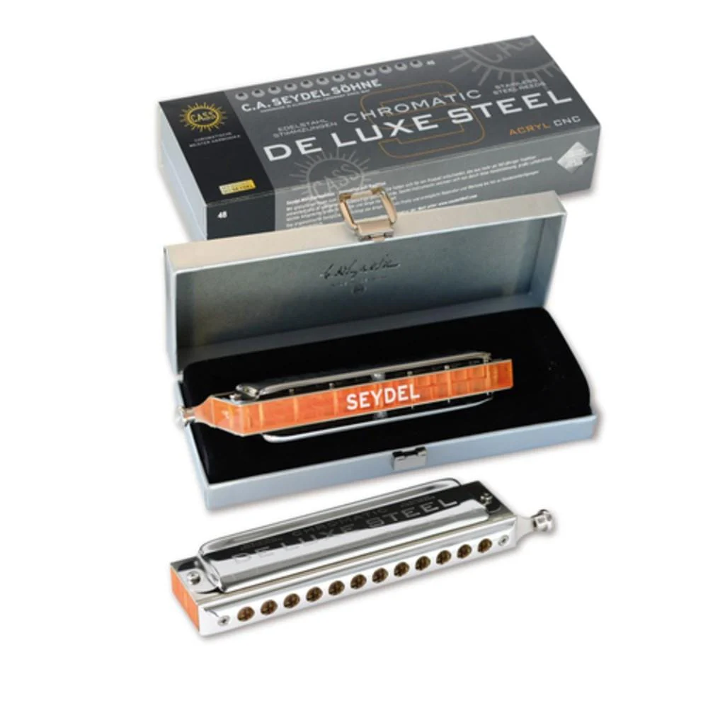 Seydel 54480 Steel Deluxe Chromatic Harmonica - Image 3