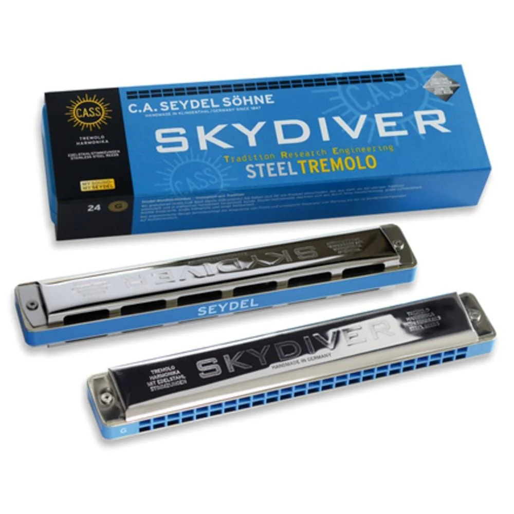 Seydel Skydiver Steel Tremolo Harmonica - Key C
