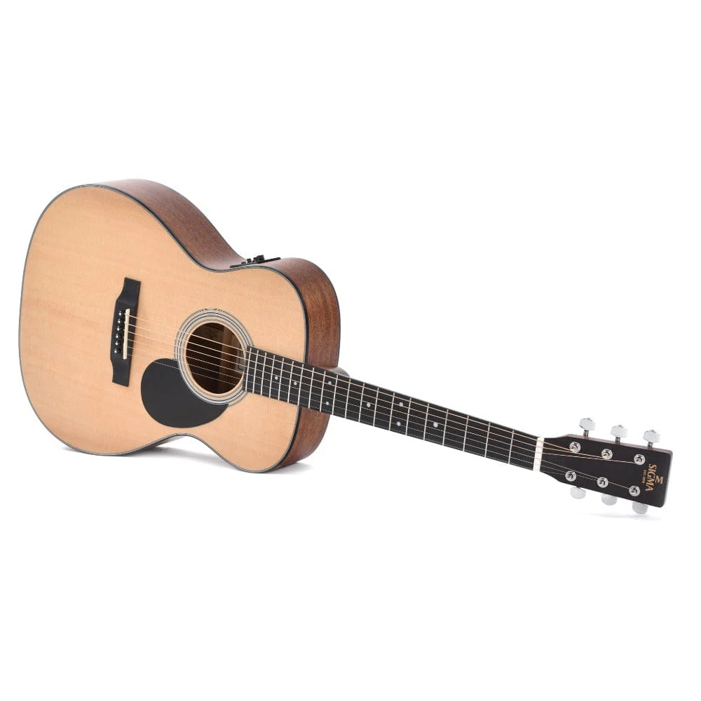 Sigma SOMM-STE 6 String Electro Acoustic Guitar with Case - Image 3