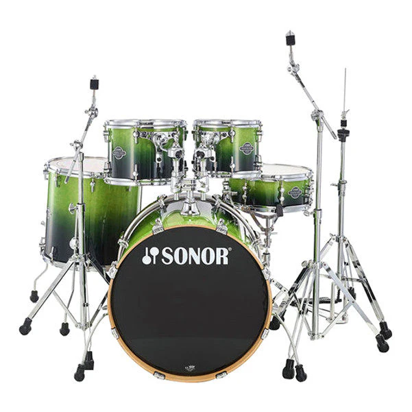 Sonor Essential Force Stage 3 Acoustic Drum Set - Green Fade