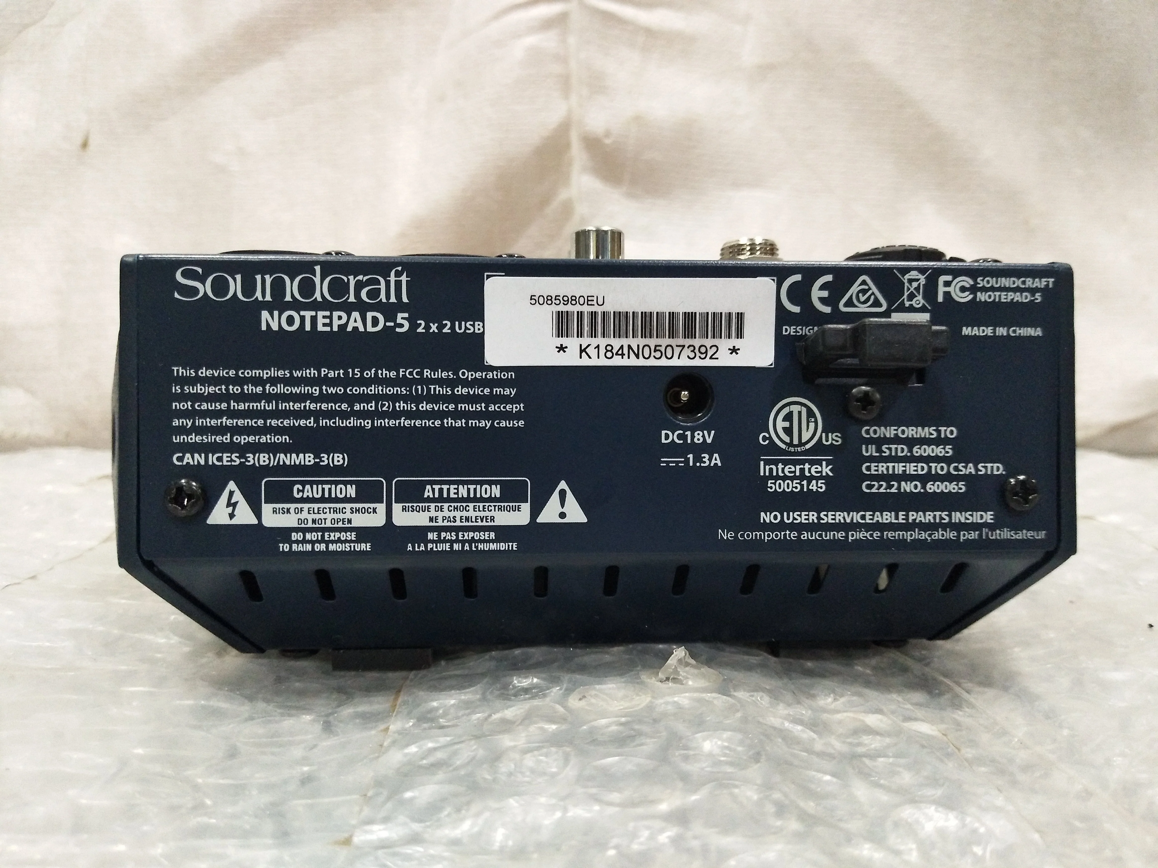 Soundcraft Notepad 5 5 Channel Desktop Analog Mixer with USB - Open Box - Image 6