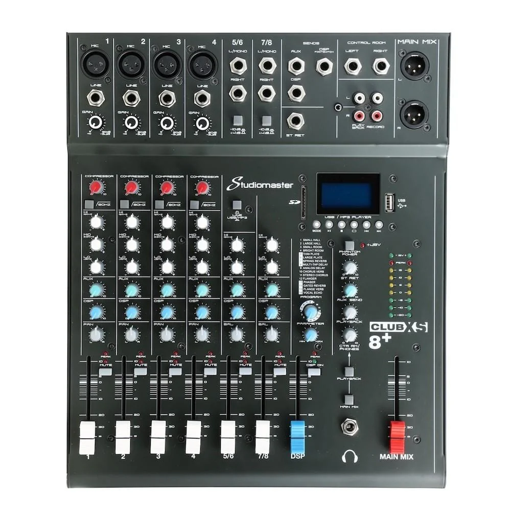 Studiomaster CLUB XS8 Plus 8 Channel Analog Mixer