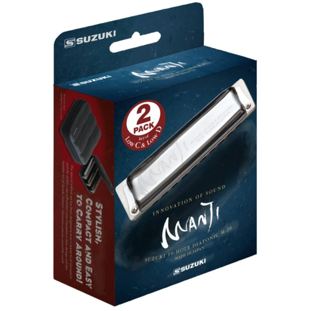 Suzuki M-20-LP Manji Low keys Package Harmonica - Pack of 2